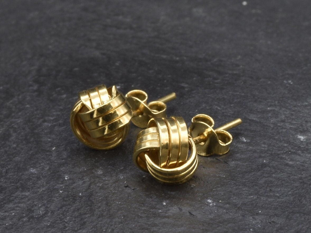Gold Knot Earrings, Vintage Earrings, Knot Earrings, Dainty Stud Earrings, Minimalist Earrings, 18k Gold Earrings, Everyday Earrings, Gold