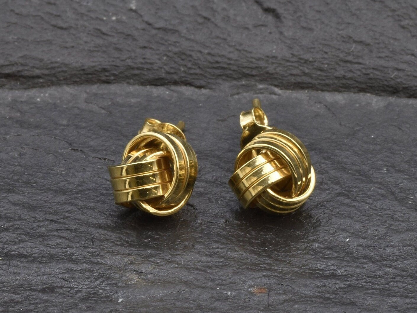 Gold Knot Earrings, Vintage Earrings, Knot Earrings, Dainty Stud Earrings, Minimalist Earrings, 18k Gold Earrings, Everyday Earrings, Gold