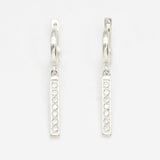Pink Diamond Earrings - Drop Diamond Earrings - Rose Gold Dangling Earrings