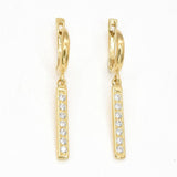 2430-1-E-cCZZ: Gold Vermeil 18k Created CZ Diamond