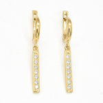 2430-1-E-cCZZ: Gold Vermeil 18k Created CZ Diamond