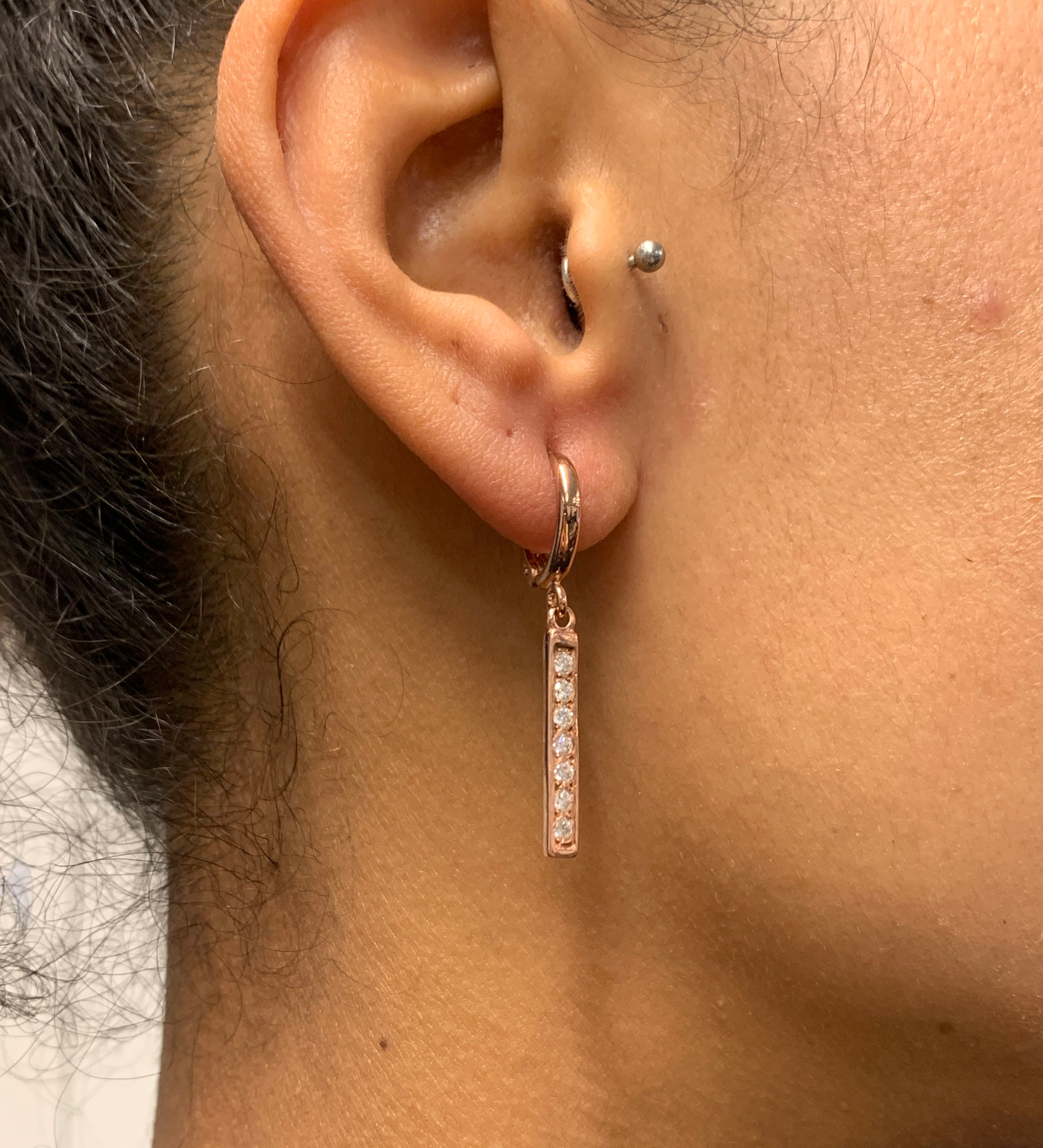 2430-1-E-cCZZ: Rose Gold Vermeil Created CZ Diamond