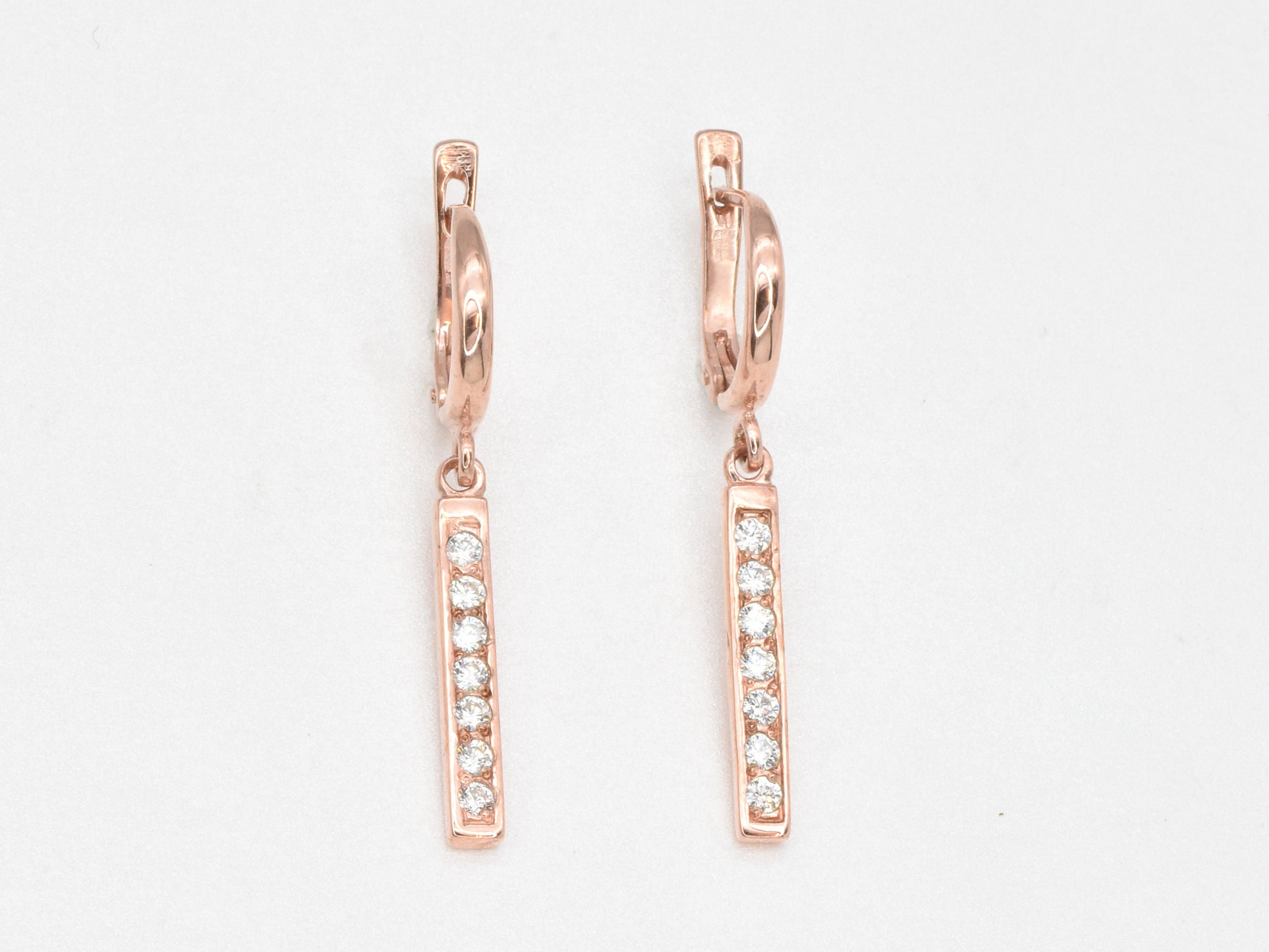 2430-1-E-cCZZ: Rose Gold Vermeil Created CZ Diamond
