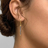 Elegant Blue Sapphire Earrings in 18k Gold Vermeil - Perfect for September birthdays and special occasions.