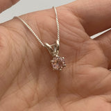 2910-P-cMOR: Sterling Silver 925 Created Morganite