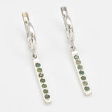 Dangling Emerald Earrings - Green Drop Earrings, May Birthstone Earrings