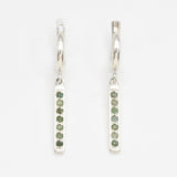 Emerald Vertical Earrings - Natural Emerald Earrings, Green Drop Earrings