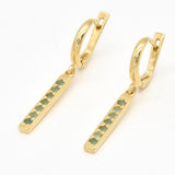 Chic 18k Gold Vermeil Earrings featuring Round Natural Emeralds, symbolizing growth and harmony, ideal for special occasions.