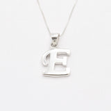 Letter E Gold Pendant - Alphabet Letter Necklace, Initial E Pendant