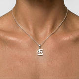 Letter E Pendant - Name Initial E Necklace - Personalized Gift