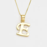 Letter E Pendant - Name Initial E Necklace - Personalized Gift