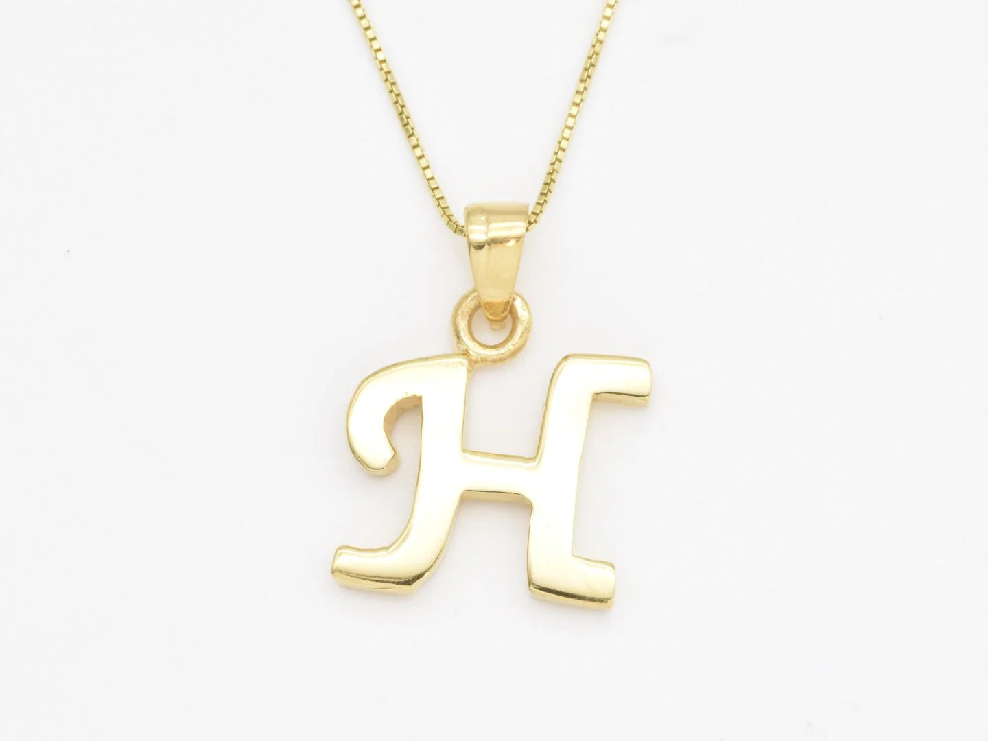 Gold Letter Pendant - Initial Letter Charm - Personalized Letter Necklace