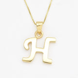 Gold Letter Pendant - Initial Letter Charm - Personalized Letter Necklace