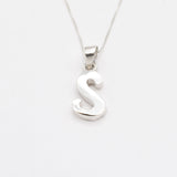 Gold Letter S Pendant - Alphabet Letter Gold Necklace, Initial S Necklace