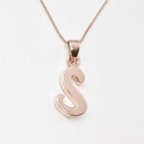 Gold Letter S Pendant - Alphabet Letter Gold Necklace, Initial S Necklace