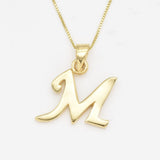 Letter M Pendant - Name Initial Necklace - Personalized Gift