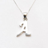 Letter A Gold Pendant - Alphabet Letter Gold Necklace, Initial A Necklace