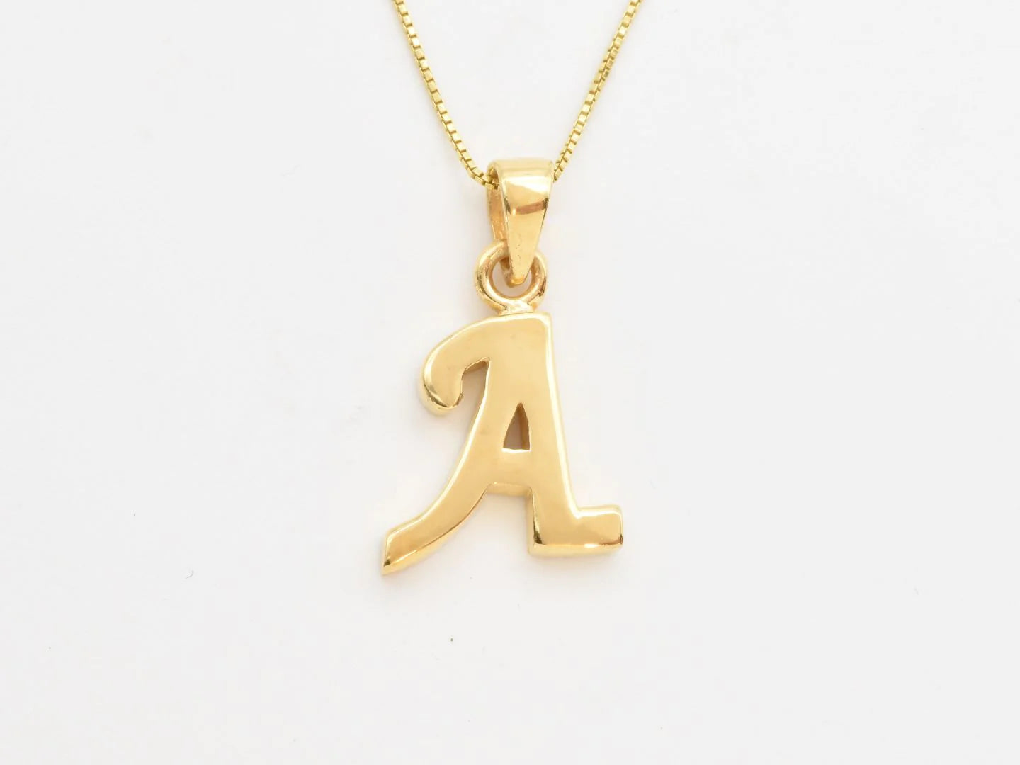 Gold Letter Pendant - Initial Letter Charm - Personalized Letter Necklace