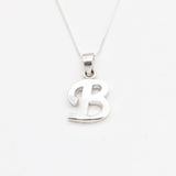 Letter B Gold Pendant - Alphabet Letter Necklace - Capital B Necklace