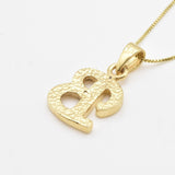 Letter B Gold Pendant - Alphabet Letter Necklace - Capital B Necklace