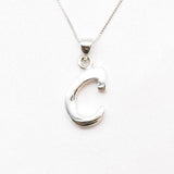 Rose Gold Letter C Pendant - Pink Letter Necklace - Alphabet Letter Necklace