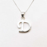 Letter D Rose Gold Pendant - Alphabet Letter Necklace - Initial D Necklace