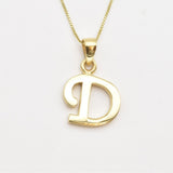 Letter D Rose Gold Pendant - Alphabet Letter Necklace - Initial D Necklace