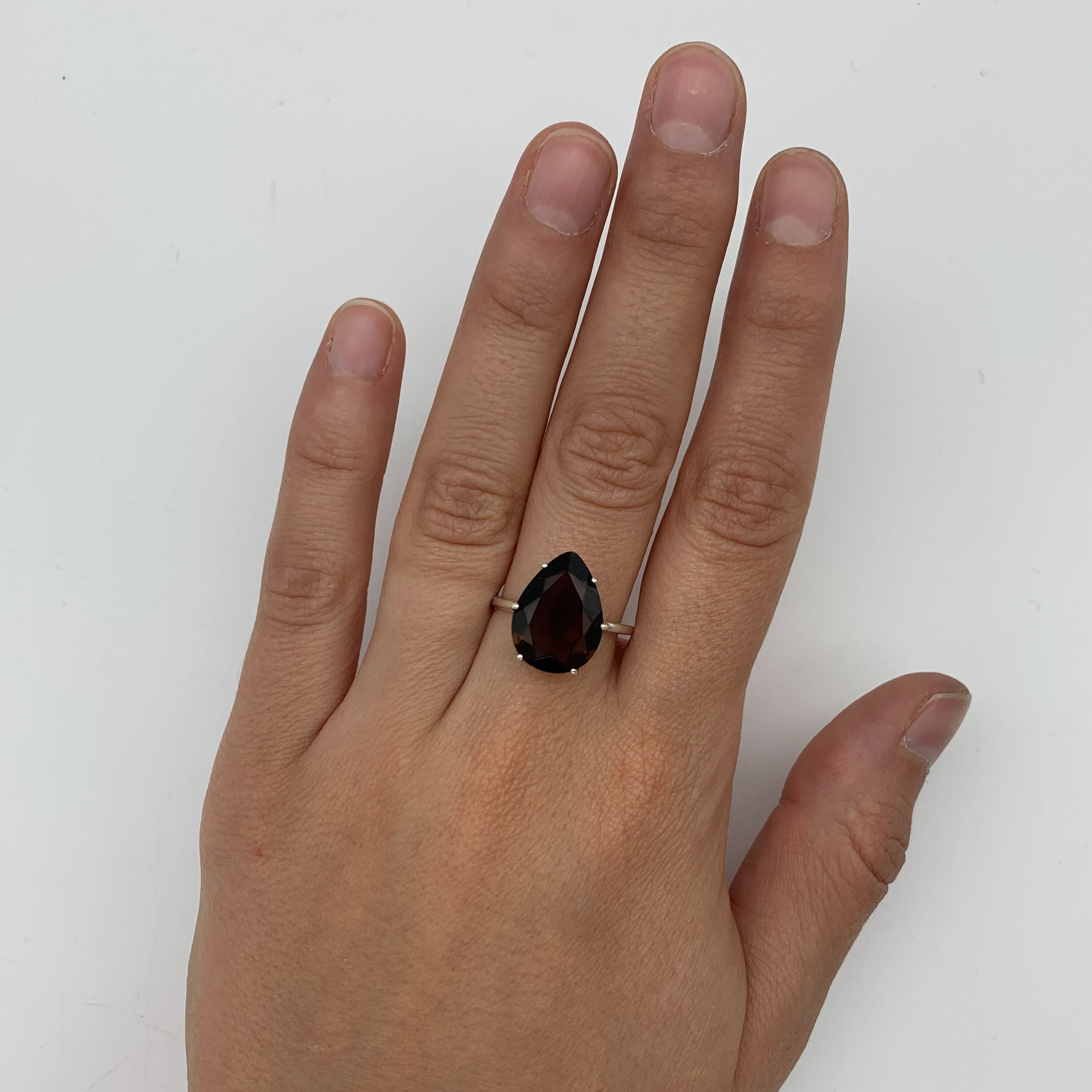 2319-R-nSTT: Sterling Silver 925 Smoky Topaz