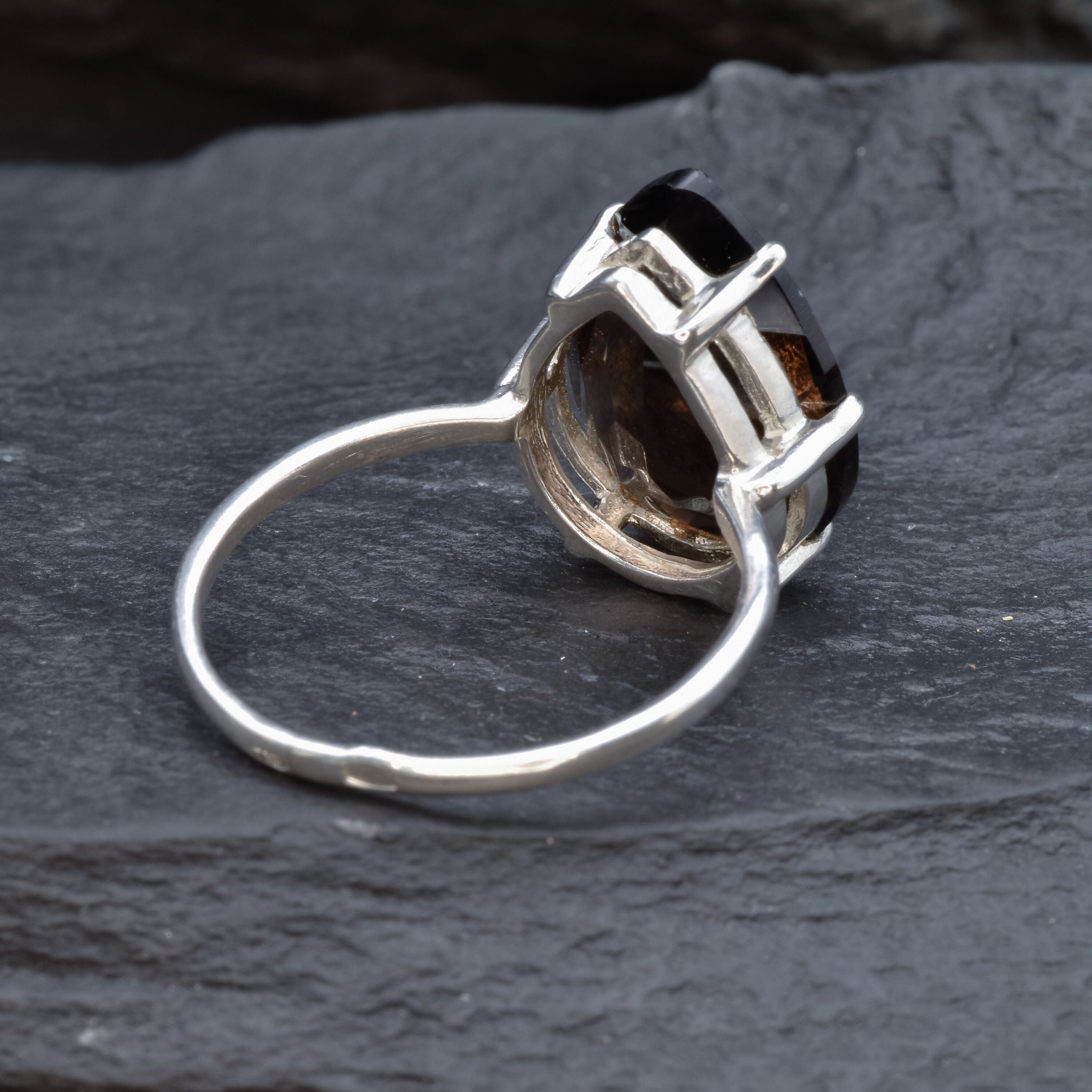 2319-R-nSTT: Sterling Silver 925 Smoky Topaz