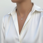 Delicate Created CZ Pendant in 925 Sterling Silver, symbolizes April birthstone, perfect for any occasion and daily elegance.