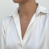 Delicate Created CZ Pendant in 925 Sterling Silver, symbolizes April birthstone, perfect for any occasion and daily elegance.