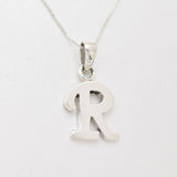 Rose Gold Letter R Pendant - Capital R Necklace - Alphabet Letter Pendant