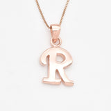 Gold Letter R Pendant - Capital R Necklace - Alphabet Letter Necklace