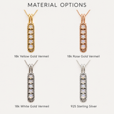 Gold Opal Pendant - Fire Opal Necklace - Vertical Opal Pendant
