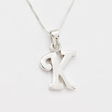 Letter K Gold Pendant - Initial K Necklace, Alphabet Gold Pendant