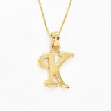 Letter K Pendant - Name Initial Necklace - Personalized Gift