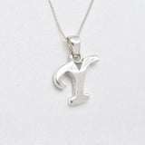 Gold Letter Y Pendant - Capital Y Pendant, Initial Y Necklace