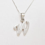 Gold Letter W Pendant - Capital W Pendant - Initial W Necklace