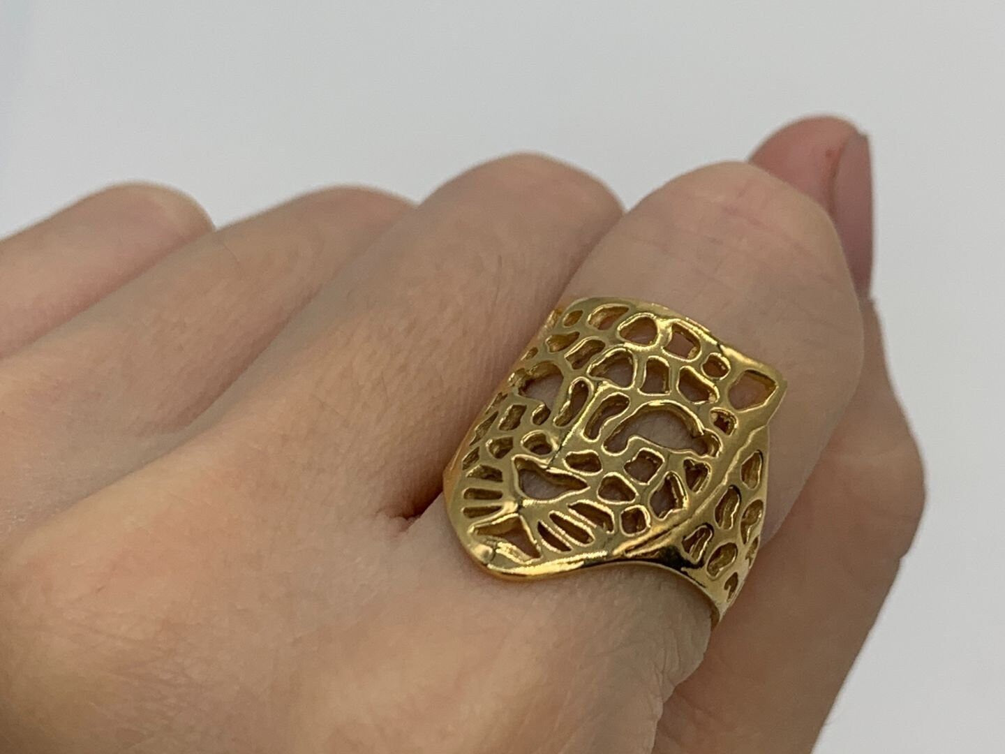 TE-071-R-0S: Gold Vermeil 18k