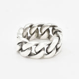 Chunky Chain Ring - Silver Chain Ring - Heavy Chain Band