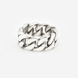 Chunky Chain Ring - Silver Chain Ring - Heavy Chain Band