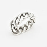 Chunky Chain Ring - Silver Chain Ring - Heavy Chain Band