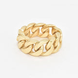 Chunky Chain Ring - Silver Chain Ring - Heavy Chain Band