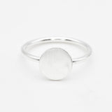 Gold Disc Ring - Plain Round Ring, Gold Circle Ring
