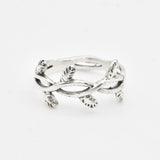 Gold Vine Ring - Bohemian Band, Vintage Leaf Ring