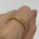 Gold Twisted Ring - Stackable Band, Modern Gold Band