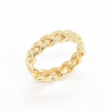 Chain Link Ring - Braided Silver Ring - Chain Rope Ring