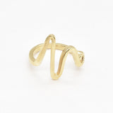 Silver Heartbeat Ring - Artistic Pulse Ring - Silver Wave Ring
