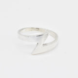 Gold Lightning Ring - Flash Gold Band, Lightning Bolt Ring