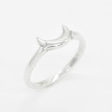 Crescent Moon Ring - Gold Moon Band, Dainty Moon Ring
